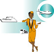 job series - stewardess / clipart