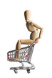 Mannequin in a shopping cart Mannequin in a shopping cart