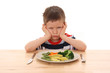 boy and vegetables