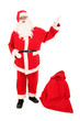 Santa Claus and bag of Christmas gifts