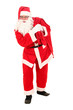 Santa Claus carrying bag of Christmas gifts