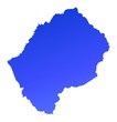 blue gradient map of Lesotho blue gradient map of Lesotho