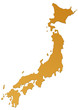 Carte du Japon marron