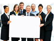 Holding a white board