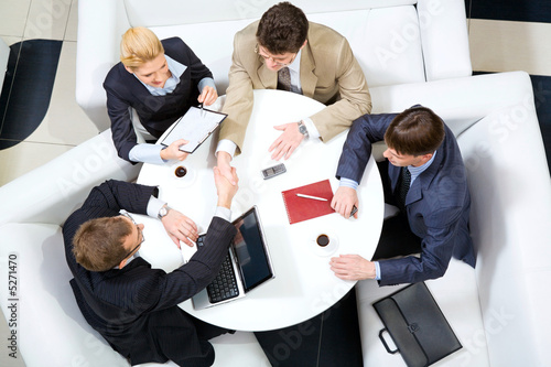 Handshake at meeting