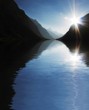 Morning sun in the mountain
