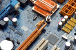 mother-board with the sockets of devices