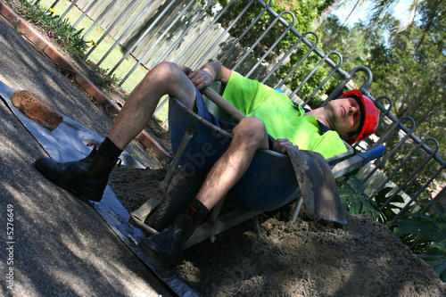 Photo: Asleep on the job Asleep on the job