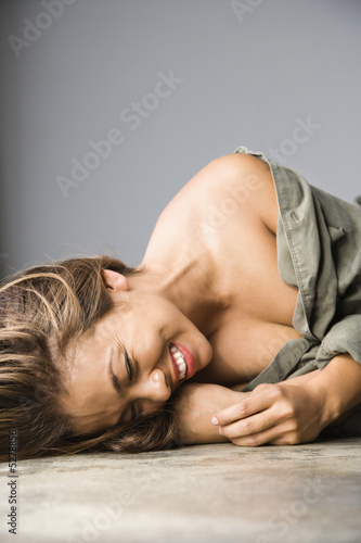Smiling attractive woman.