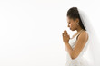Photo: Praying bride. Praying bride.