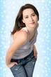 beauty girl in jeans