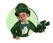 Leprechaun with Shamrock