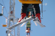skier on chair lift