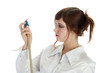 nice girl with cue