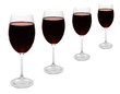 red wine in a row