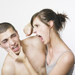 Young couple fighting