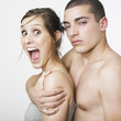 Lady screaming grabbed by man