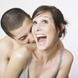 Photo: Young couple playing Young couple playing