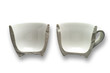 Broken coffee cup with clipping path