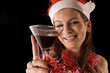 Santa Girl drinking