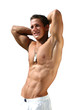 Muscular Sexy Man Isolated on White