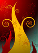 Abstract tree background vector illustration