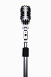 Old fashioned microphone in studio