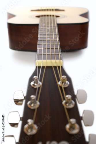 Photo: Acoustic guitar in studio, surface view Acoustic guitar in studio, surface view