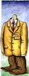 Small man inside of a oversized business suit Small man inside of a oversized business suit