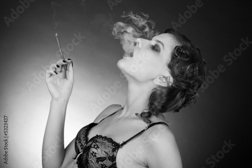 Photo: gorgeous girl with a cigarette gorgeous girl with a cigarette