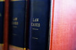 Closeup of books on  law