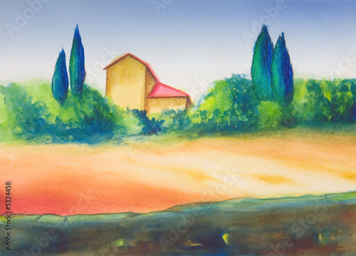 Illustration: Country landscape Country landscape