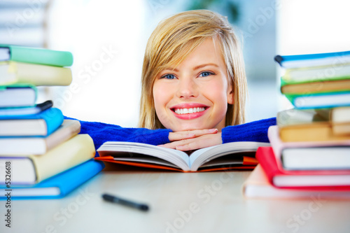 Portrait of cute student
