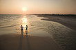 Couple on beach.