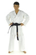 Young man dressed white kimono