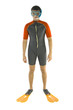 Young man dressed diving-dress