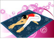 doing yoga execise