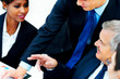 Diverse business group meeting