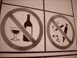 Drinking, drug, smoking prohibited Drinking, drug, smoking prohibited