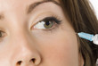 Portrait of fresh and beautiful woman getting botox injection