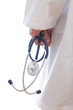 medical doctor with cardio sttethoscope on white background medical doctor with cardio sttethoscope on white background