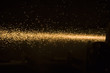 worker cutting steel on the factory