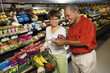 Couple in grocery store.