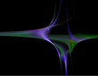 Abstract Blue Green Background Cross on Black