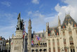 Belgique, Bruges, Place Markt,