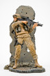 US Army Solider Figurine In Battle Action