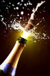 Close up of champagne cork popping Close up of champagne cork popping
