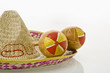 Maracas and sombrero.