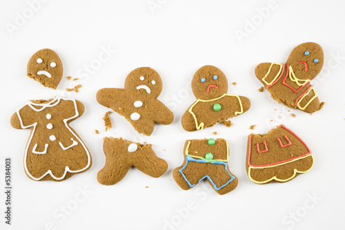 Photo: Broken gingerbread cookies. Broken gingerbread cookies.