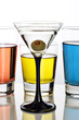 Martini with Colorful cocktails